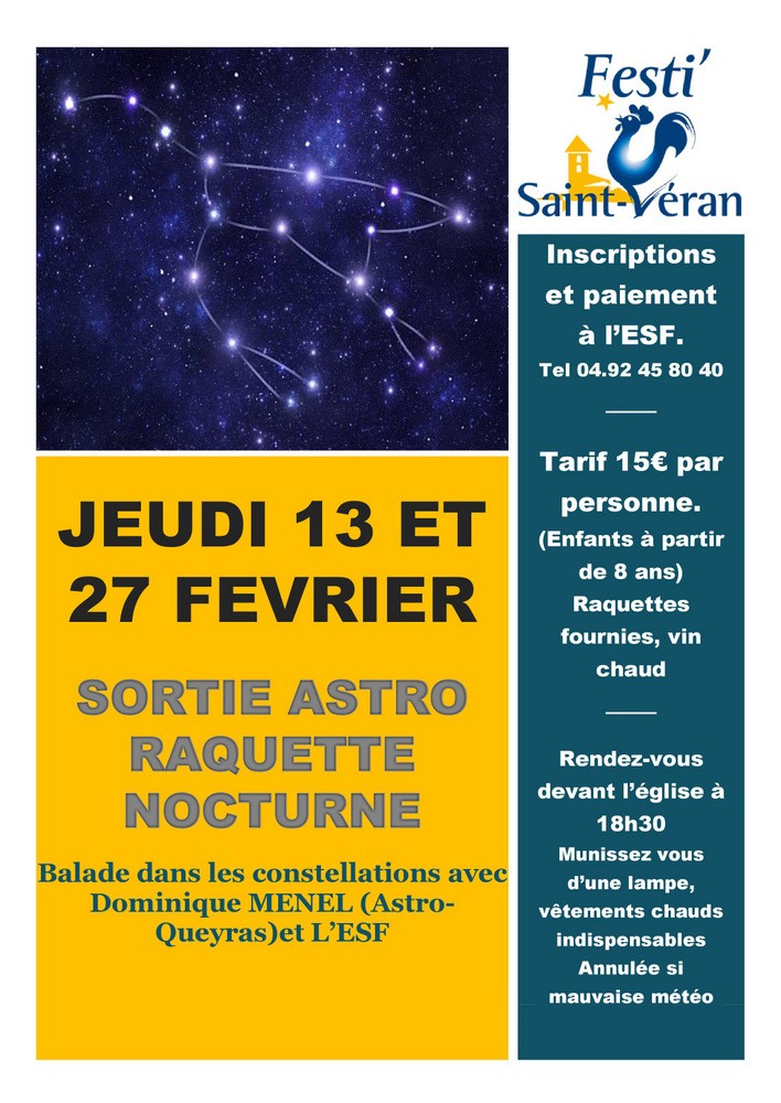 Affiche astro raquettes